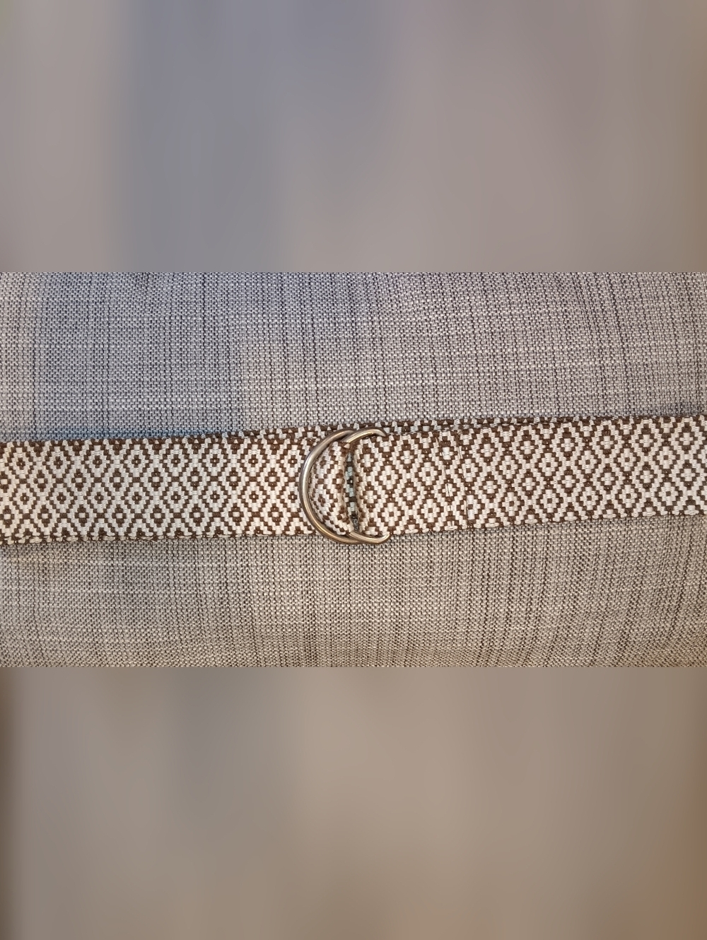 Bohemian Woven Belt Brown White 45in